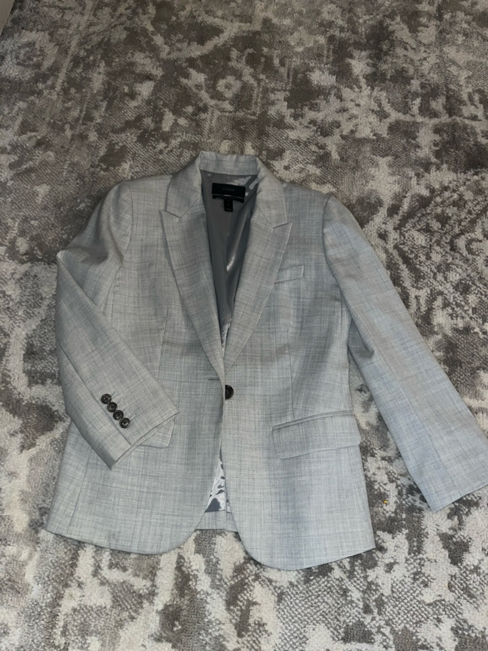 J. Crew Light Gray Women's Single-Button Blazer